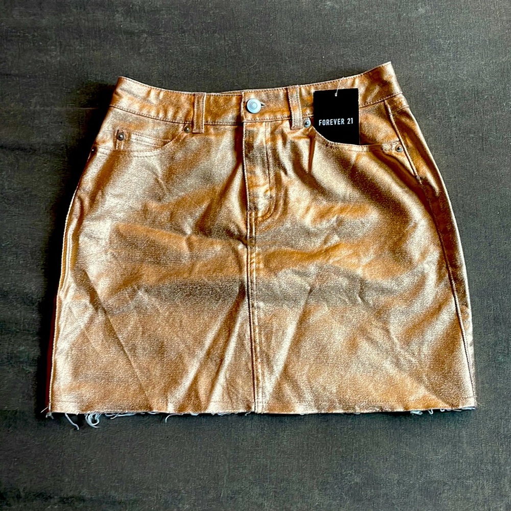 Rose Gold Mini Skirt.
